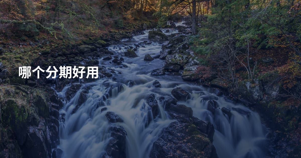 哪个分期好用
