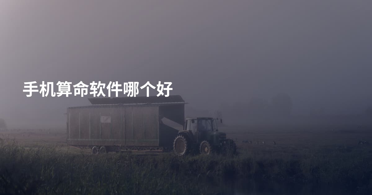 手机算命软件哪个好