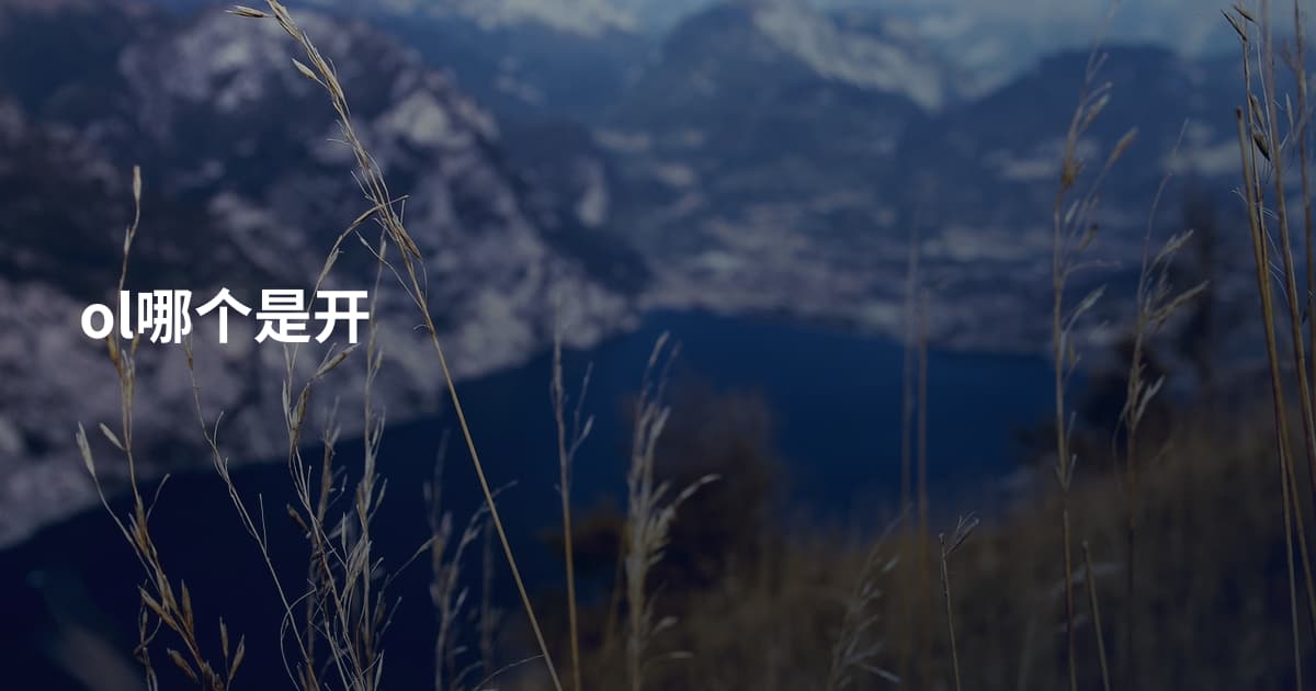 ol哪个是开