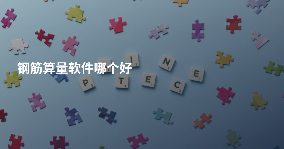 钢筋算量软件哪个好