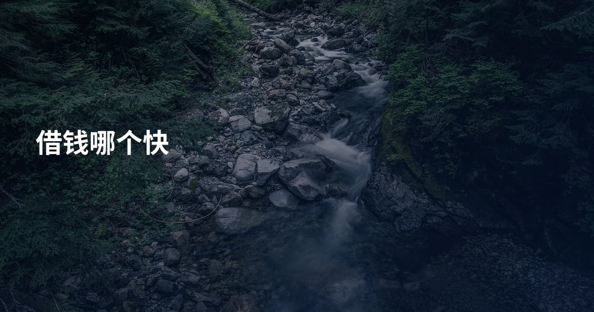 借钱哪个快