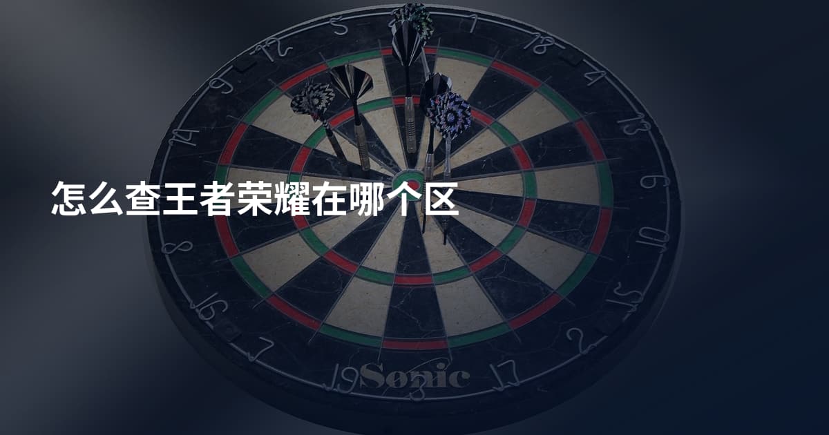怎么查王者荣耀在哪个区