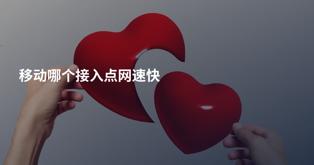 移动哪个接入点网速快