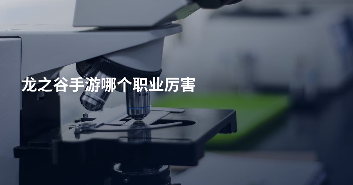 龙之谷手游哪个职业厉害