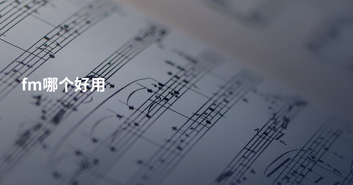 fm哪个好用