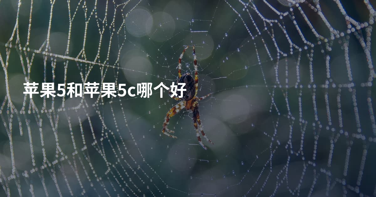 苹果5和苹果5c哪个好