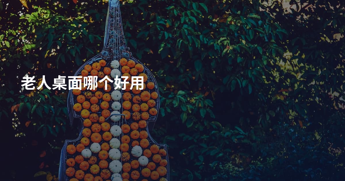 老人桌面哪个好用