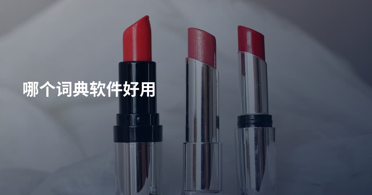 哪个词典软件好用