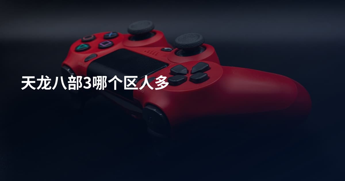 天龙八部3哪个区人多