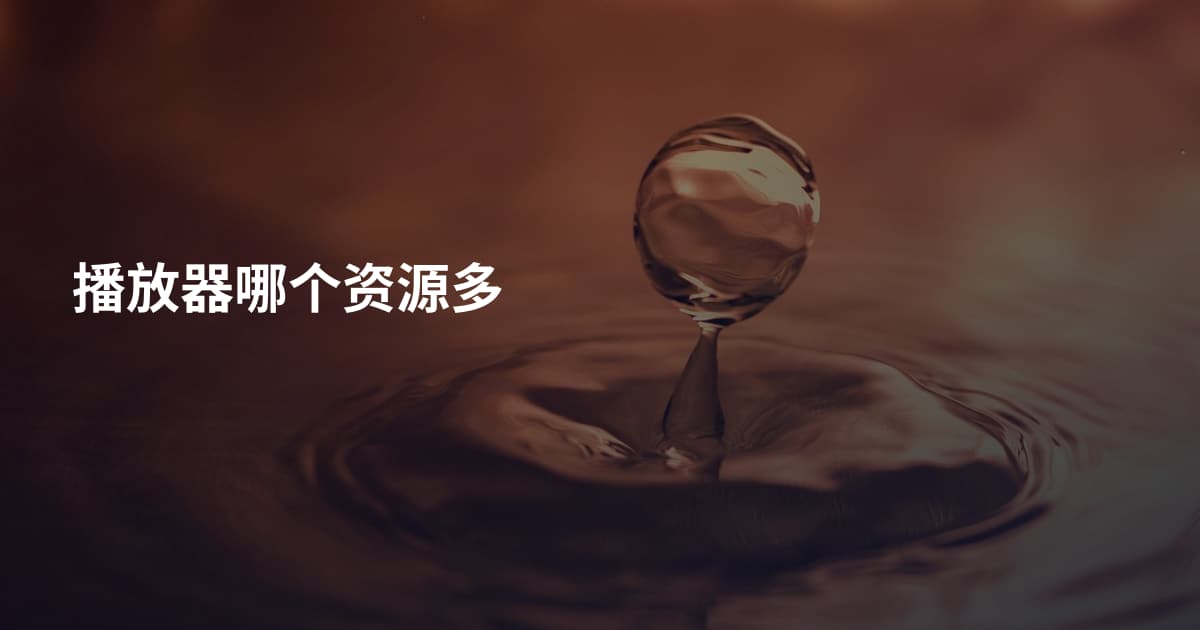 播放器哪个资源多