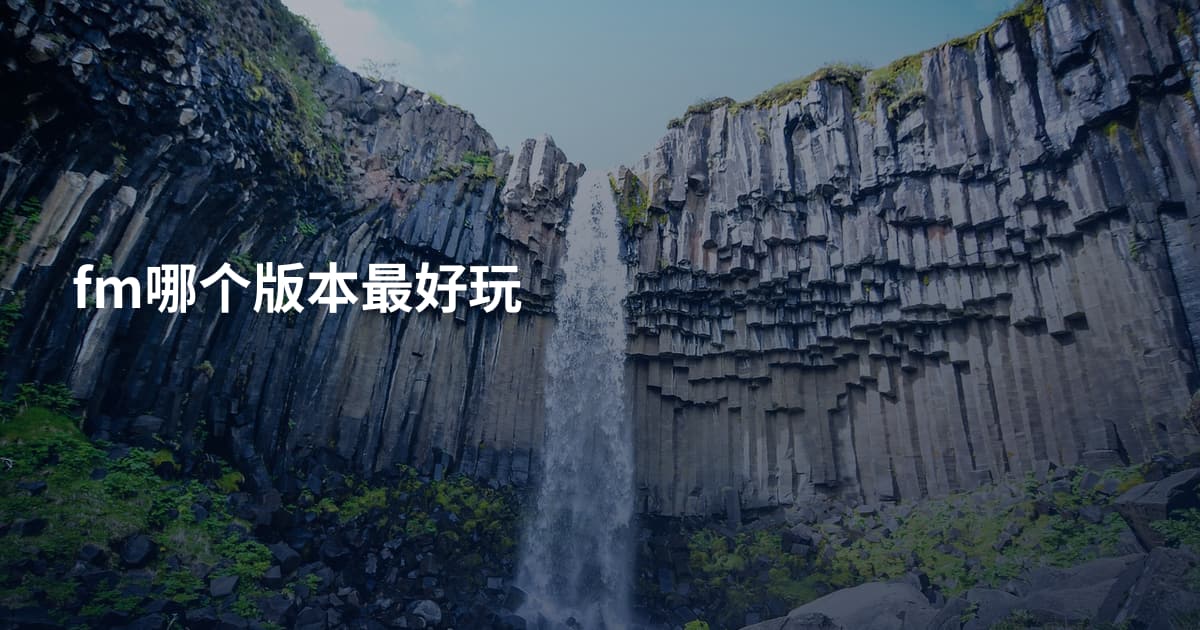 fm哪个版本最好玩