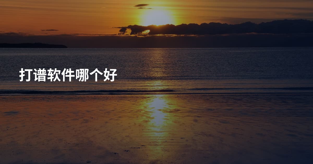 打谱软件哪个好