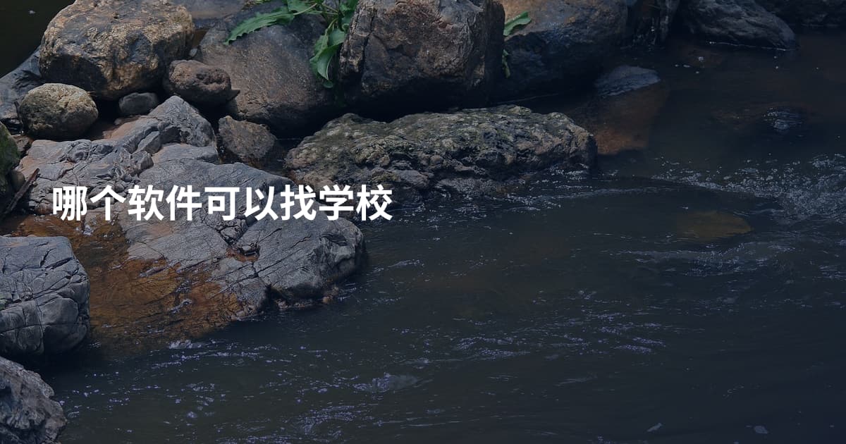 哪个软件可以找学校