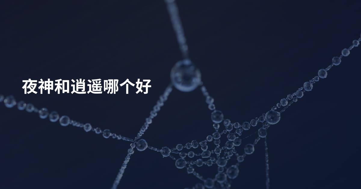 夜神和逍遥哪个好