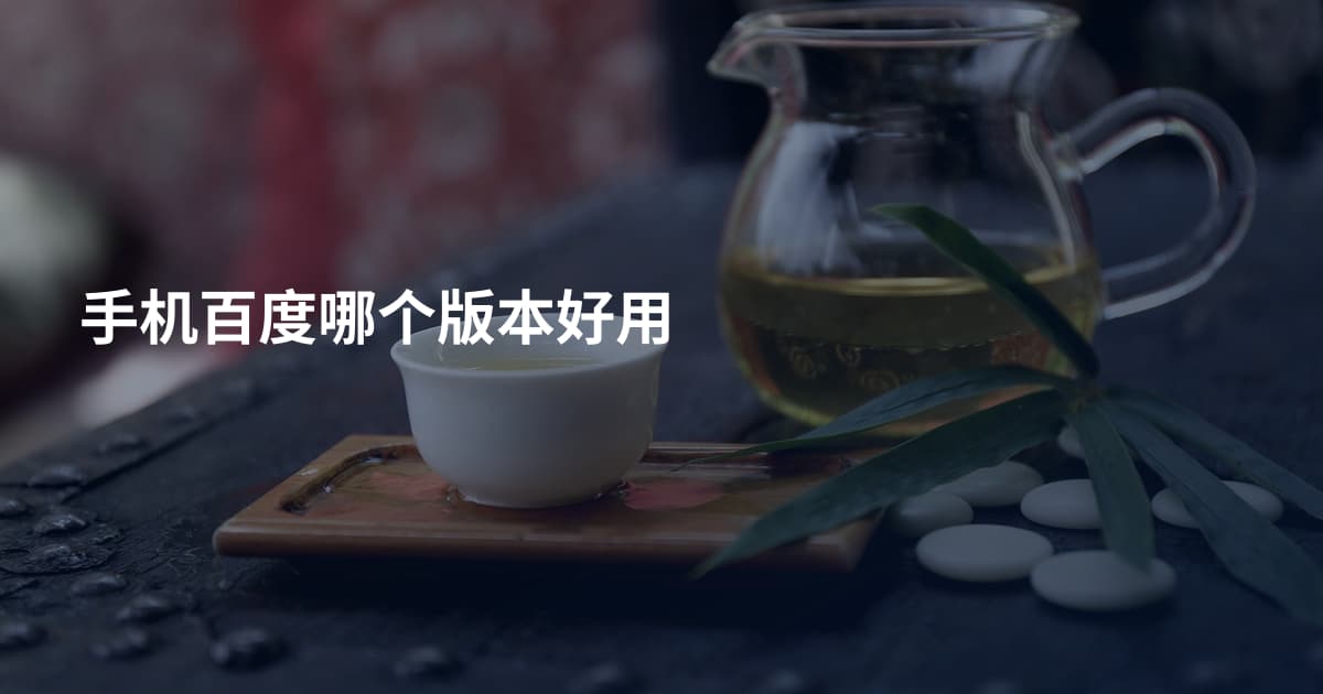 手机百度哪个版本好用