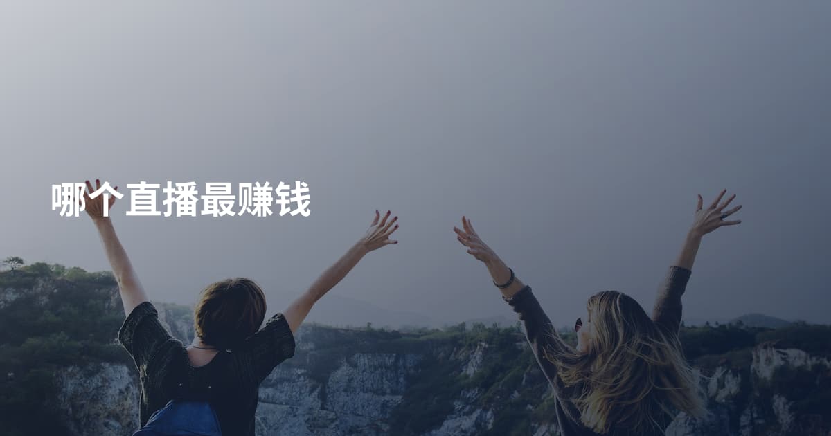 哪个直播最赚钱