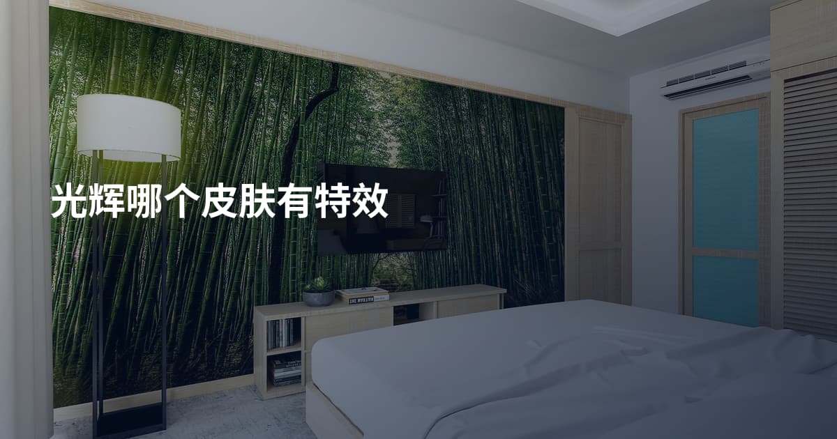 光辉哪个皮肤有特效