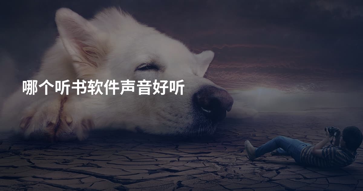 哪个听书软件声音好听