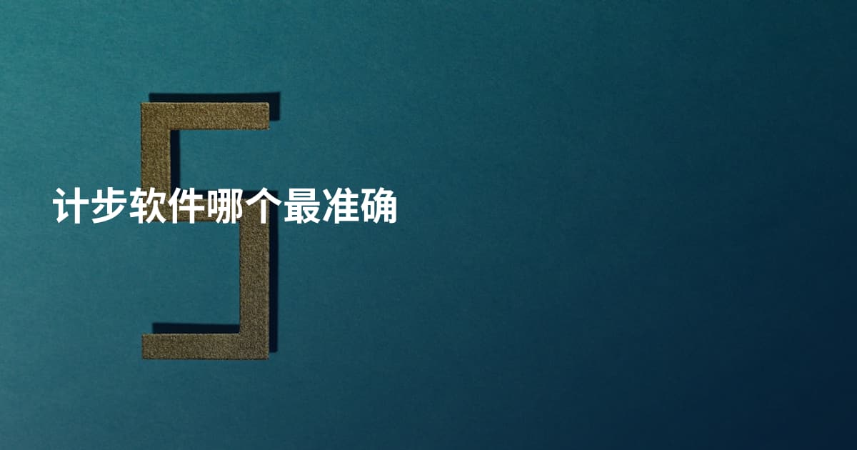 计步软件哪个最准确