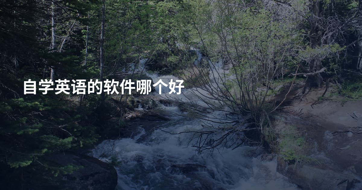 自学英语的软件哪个好