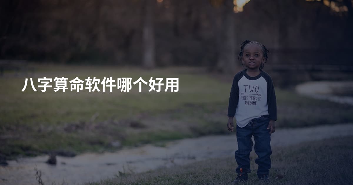 八字算命软件哪个好用