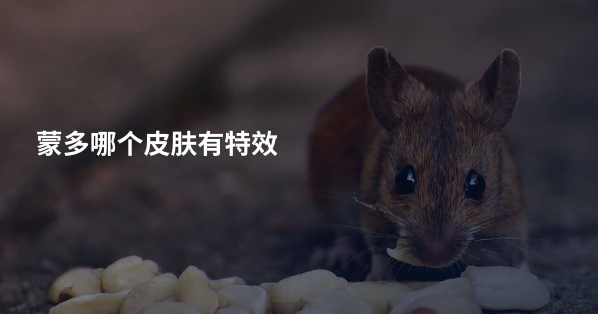 蒙多哪个皮肤有特效