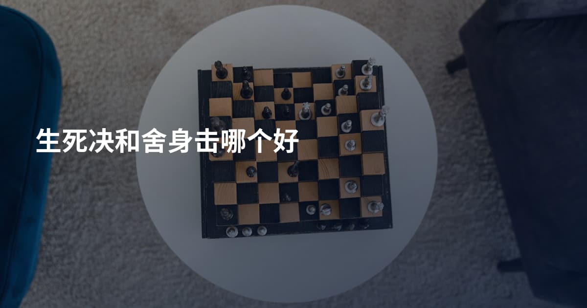 生死决和舍身击哪个好