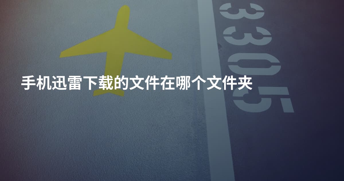 手机迅雷下载的文件在哪个文件夹