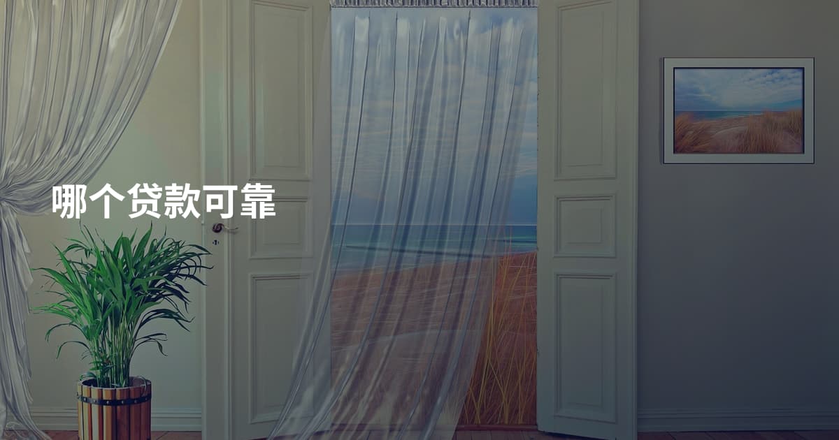 哪个贷款可靠
