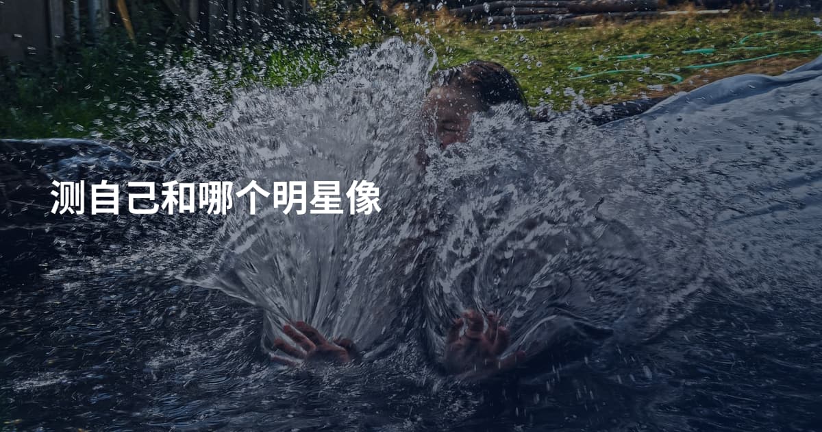 测自己和哪个明星像