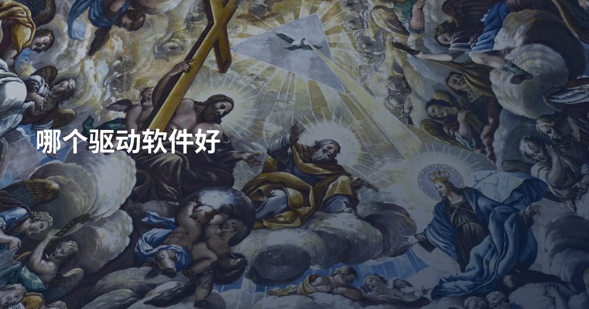 哪个驱动软件好