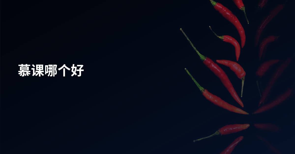 慕课哪个好
