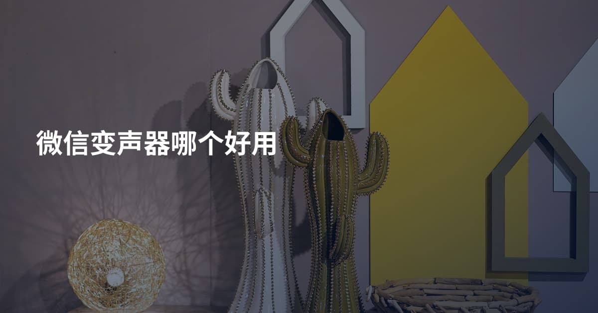 微信变声器哪个好用