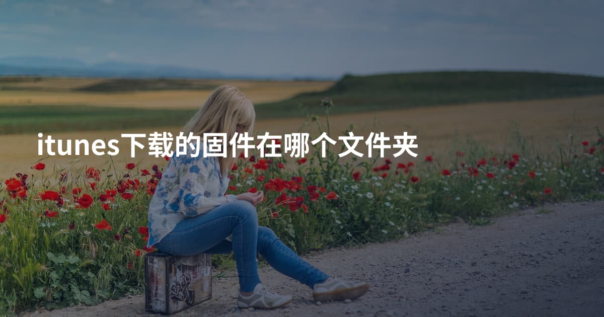 itunes下载的固件在哪个文件夹