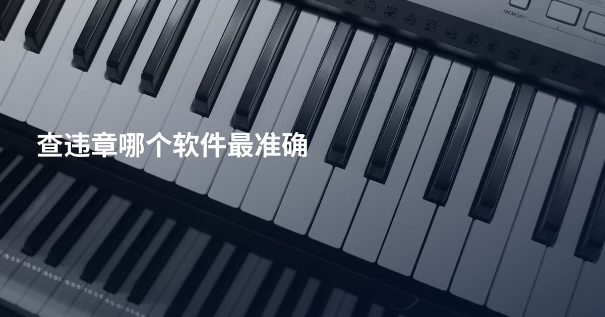查违章哪个软件最准确