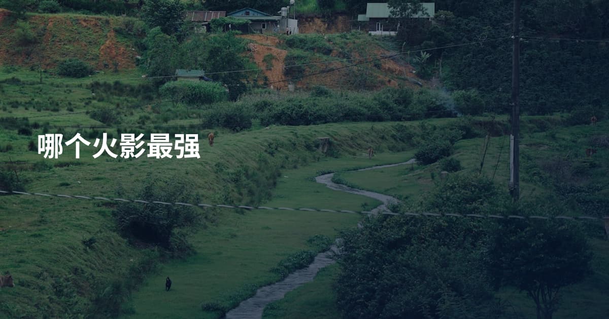 哪个火影最强
