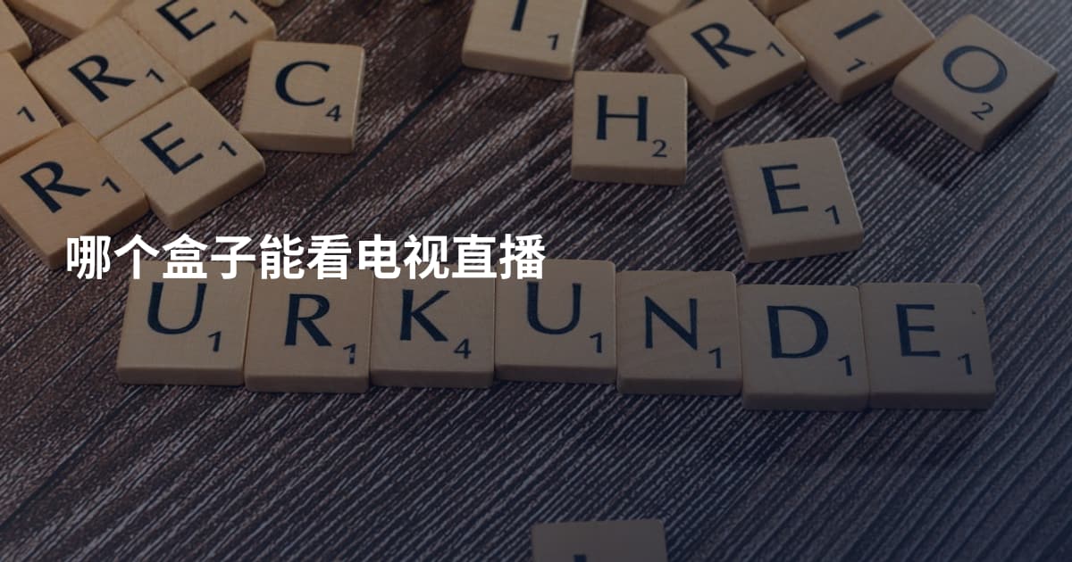 哪个盒子能看电视直播