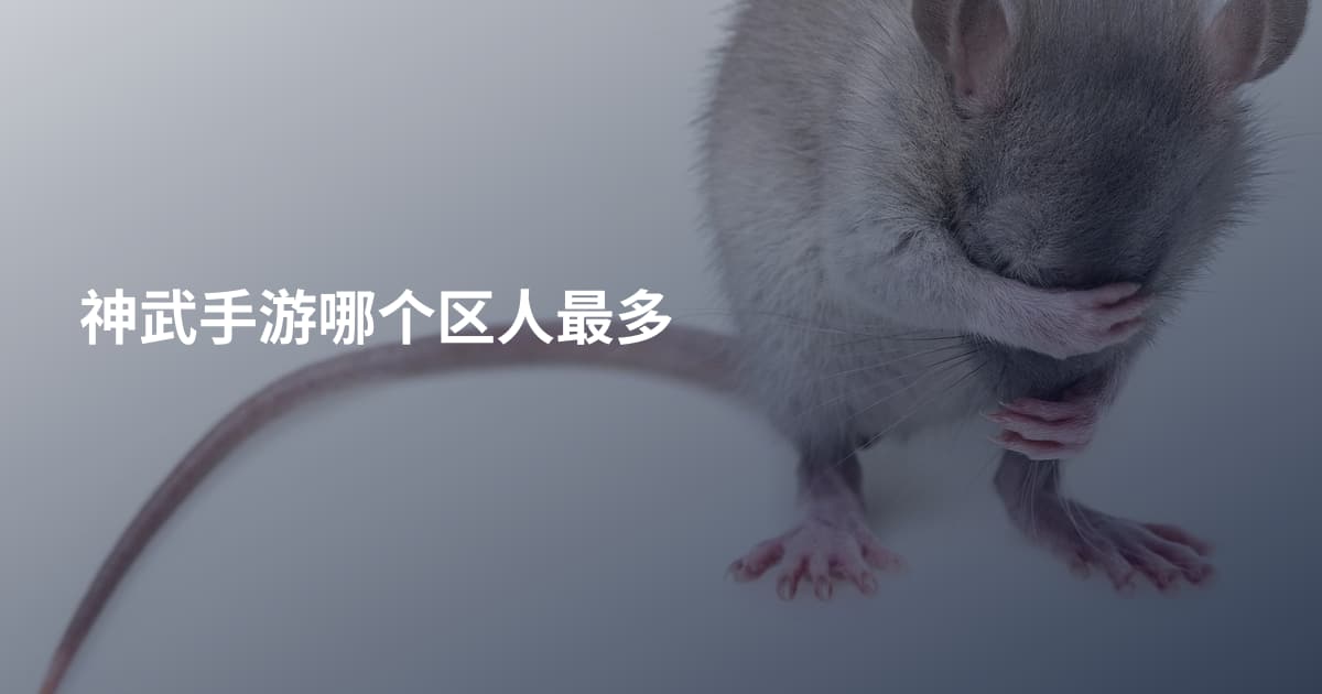 神武手游哪个区人最多