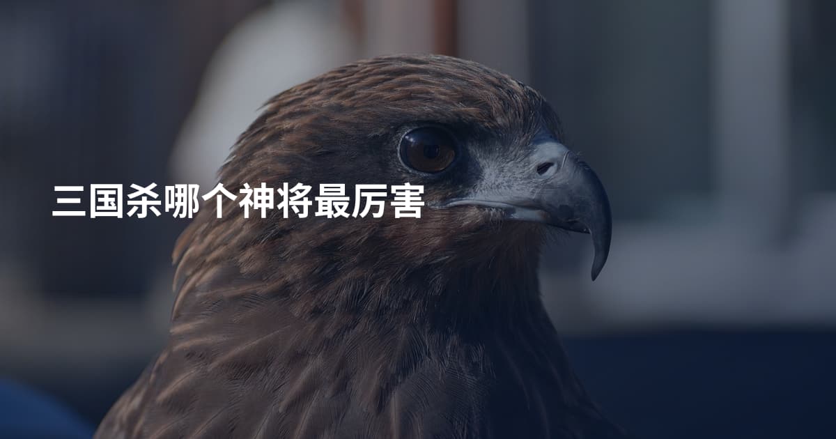 三国杀哪个神将最厉害
