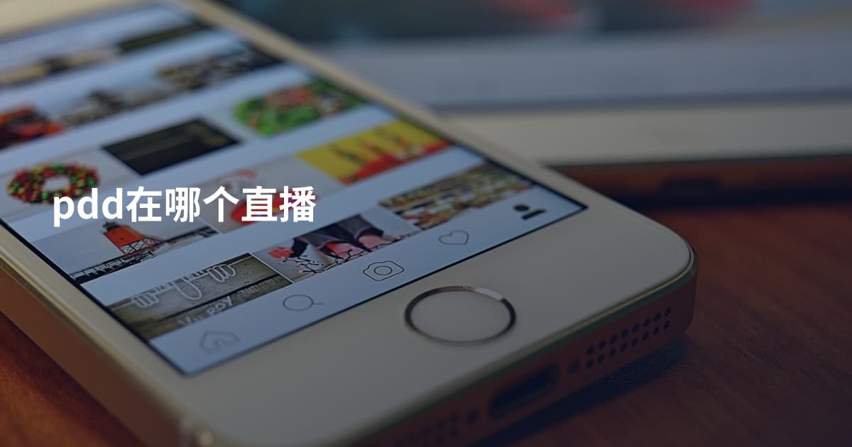 pdd在哪个直播