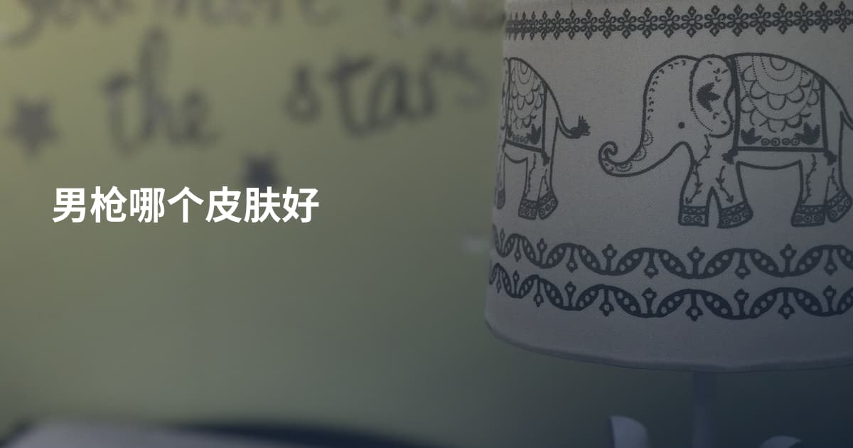 男枪哪个皮肤好