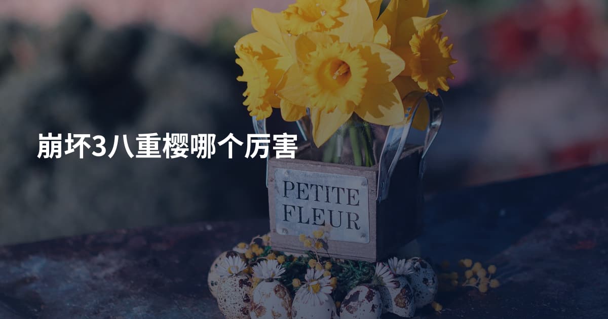 崩坏3八重樱哪个厉害