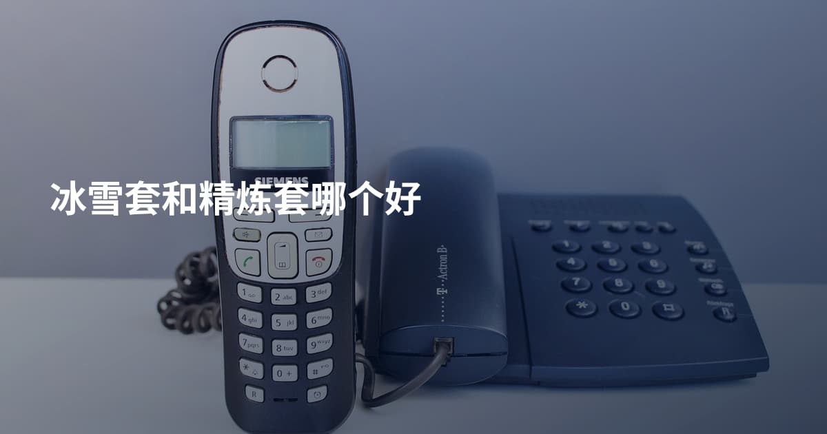 冰雪套和精炼套哪个好