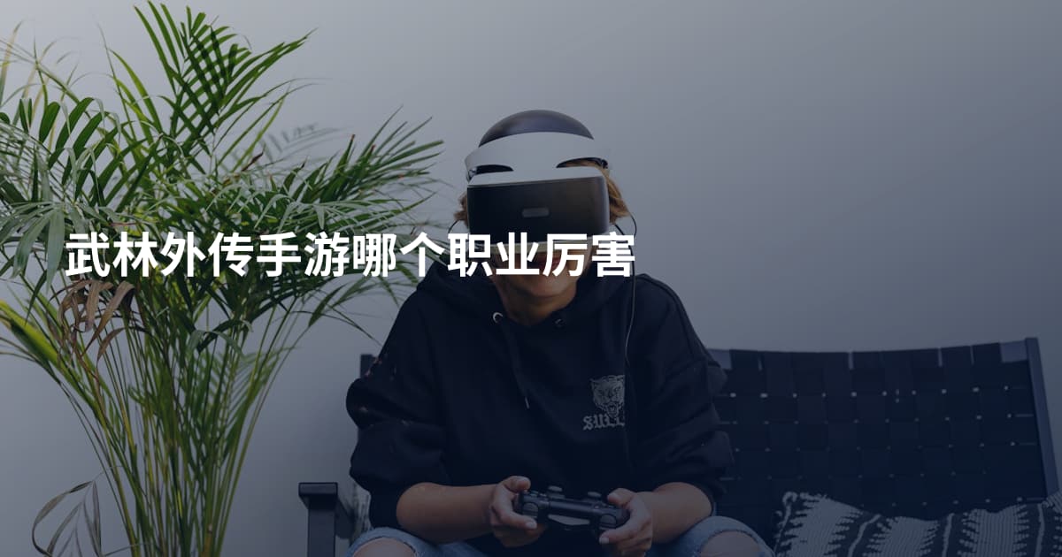 武林外传手游哪个职业厉害
