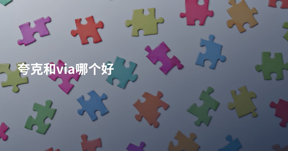 夸克和via哪个好