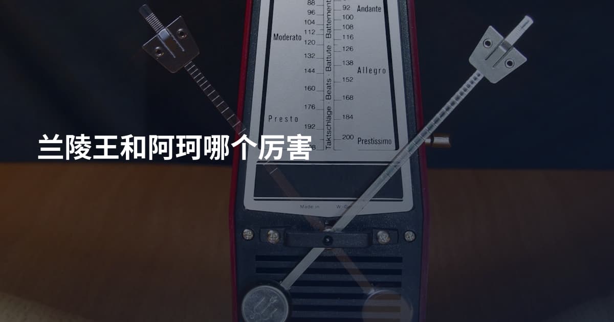 兰陵王和阿珂哪个厉害