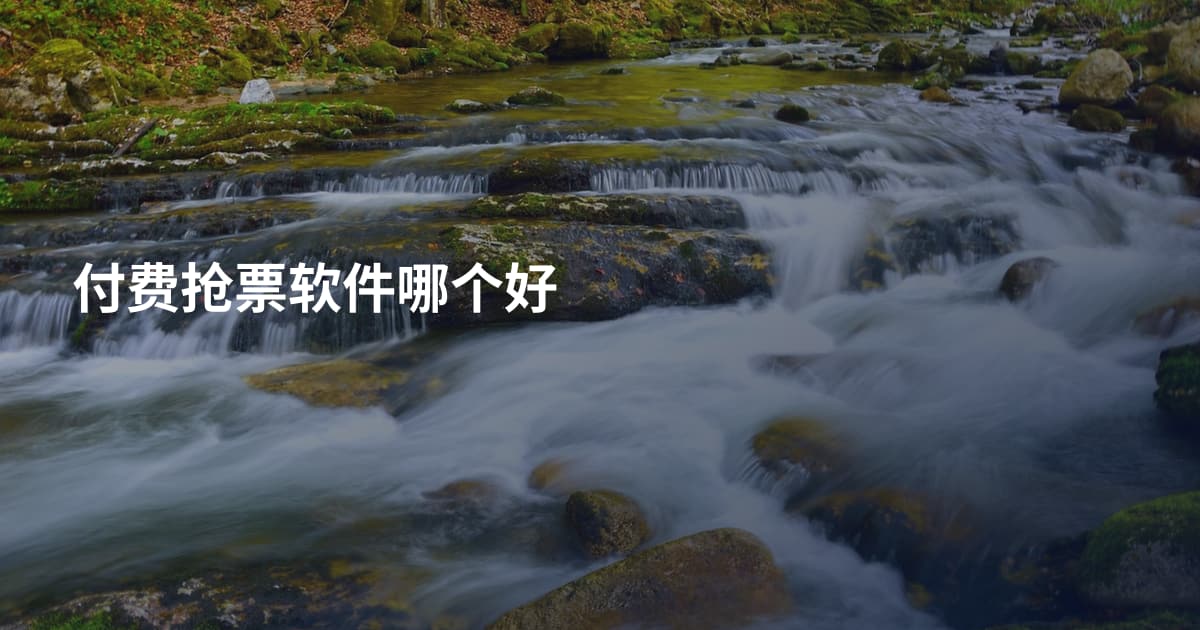 付费抢票软件哪个好