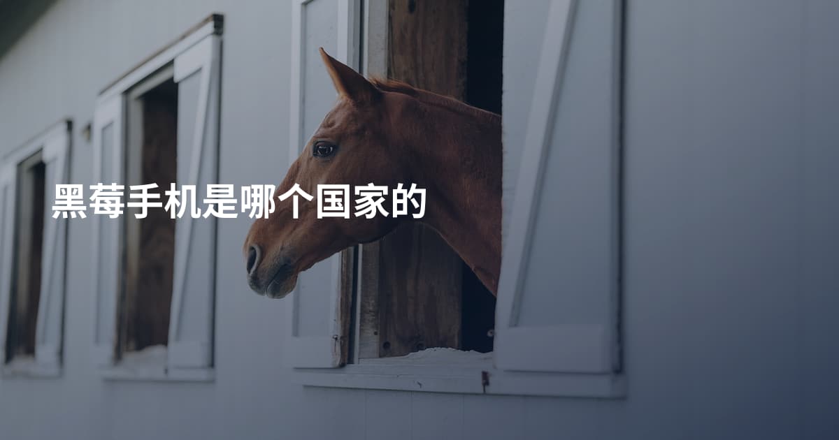 黑莓手机是哪个国家的