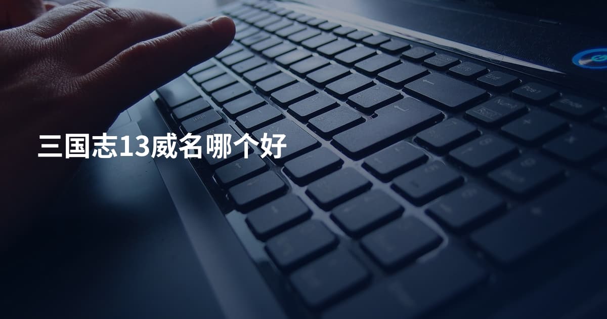 三国志13威名哪个好