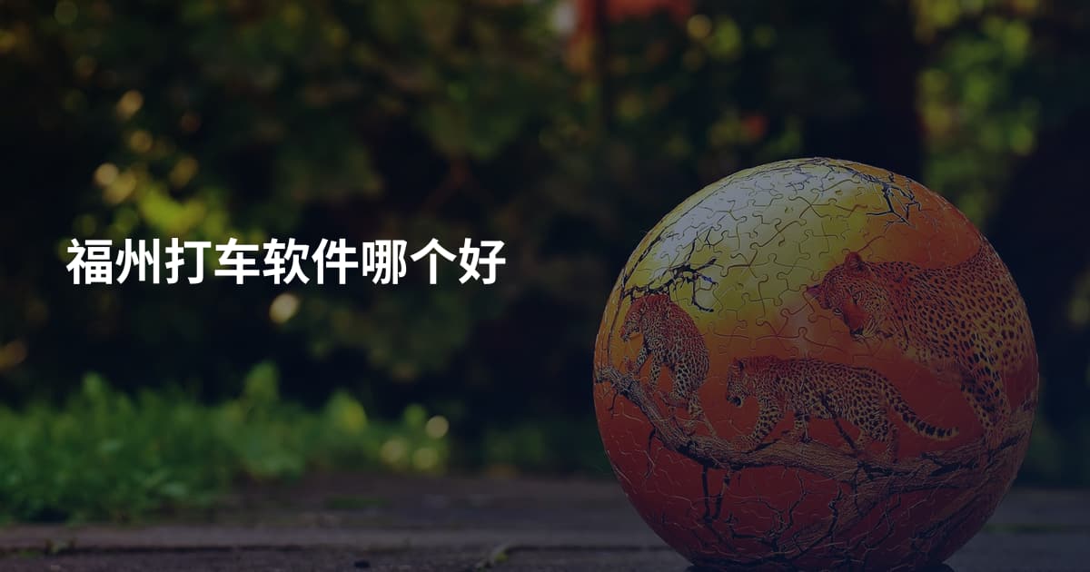 福州打车软件哪个好
